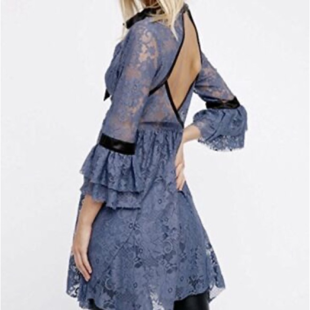 Free People Blue Lace Dress